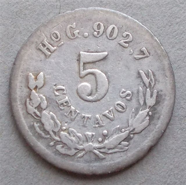 Mexico-1889-Ho-5-Centavos